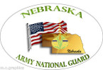 STICKER US Army National Guard Nebraska with Flag