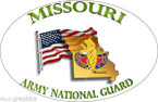 STICKER US Army National Guard Missouri with Flag
