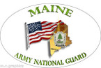 STICKER US Army National Guard Maine with Flag