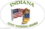 STICKER US Army National Guard Indiana with Flag