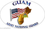 STICKER US Army National Guard Guam with Flag II