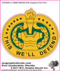 STICKER US ARMY BADGE Drill Sergeant COL