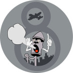 STICKER US ARMY AIR CORPS 8th Air Warning Squadron - Greenwich Village - NY