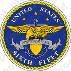 STICKER U.S. Navy 6th Fleet Emblem