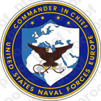 STICKER U.S. Naval Forces Europe Emblem of Commander in Chief