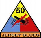 STICKER U S ARMY UNIT  50th Armor Div. SHIELD COLOR