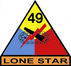 STICKER U S ARMY UNIT  49th Armor Div. SHIELD COLOR