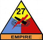 STICKER U S ARMY UNIT  27th Armor Div. SHIELD COLOR