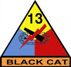 STICKER U S ARMY UNIT  13th Armor Div. SHIELD COLOR