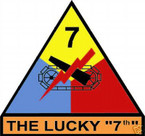 STICKER U S ARMY UNIT   7th Armor Div. SHIELD COLOR