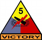 STICKER U S ARMY UNIT   5th Armor Div. SHIELD COLOR