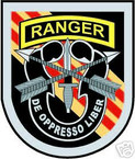 STICKER U S ARMY FLASH   5TH SPECIAL FORCES w TAB