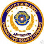 STICKER U S ARMY BRANCH CRIMINAL INVESTIGATION