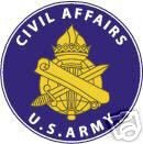 STICKER U S ARMY BRANCH CIVIL AFFAIRS UNIT