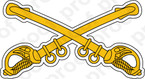 STICKER U S ARMY BADGE Calvary Sabers COL