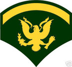 STICKER RANK US ARMY E5 SPECIALIST VINYL