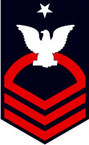 STICKER RANK U S NAVY E8 SENIOR CHIEF PETTY OFFICER B