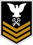 STICKER RANK U S NAVY E6 P O FIRST CLASS STORE  GOLD