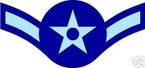 STICKER RANK AIR FORCE E2 AIRMAN VINYL