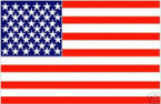 STICKER PATRIOTIC USA FLAG RED WHITE & BLUE