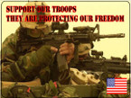 STICKER PATRIOTIC CUSTOM SUPPORT OUR TROOPS