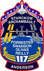 STICKER NASA SPACE SHUTTLE MISSION STS-117
