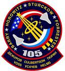 STICKER NASA SPACE SHUTTLE MISSION STS-105