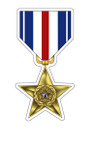 STICKER MILITARY Medal Silver Star