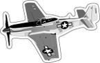 STICKER MILITARY AIRCRAFT P-51 Mustang 6.0P