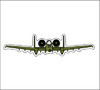 STICKER MILITARY AIRCRAFT A-10 THUNDERBOLT B