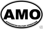 STICKER MILITARY AFGHANISTAN VETERAN 4X6 INCHES AMO