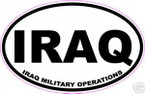 STICKER MILITARY  IRAQ  VETERAN  4X6 INCH IRAQ
