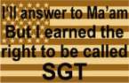STICKER EARN SGT M