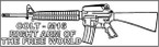 STICKER ALL COLT M-16 RIGHT ARM OF THE FREE WORLD