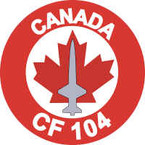 Candian Canada CF 104 Starfighter Sticker