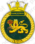 Canadian Navy HMCS Saskatoon (MM 709) Patrol Vessel Badge STICKER