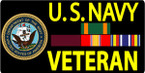 BUMPER STICKER US NAVY CUSTOM A VETERAN B
