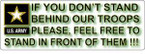 BUMPER STICKER US ARMY SUPPORT OUR TROOPS