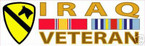 BUMPER STICKER US ARMY 1ST CAVALRY DIV IRAQ VET COLOR