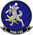 STICKER USN VAQ 142 Grey Wolves