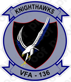 STICKER USN VFA 136 Knight Hawks - M.C. Graphic Decals