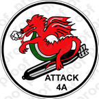 STICKER USN VA 4A Dragons