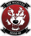 STICKER USN HSM 40 Air Wolves
