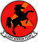 STICKER USN VAL 4 Black Ponies