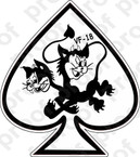 STICKER USN VF 18 BLACK CATS