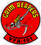 STICKER USN VFA 101 GRIM REAPERS