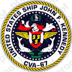 STICKER USN USS John F. Kennedy CVA 67 Emblem