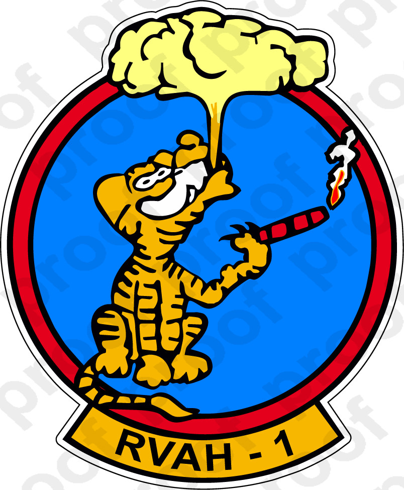 Download STICKER USN RVAH 1 Smokin Tigers - M.C. Graphic Decals