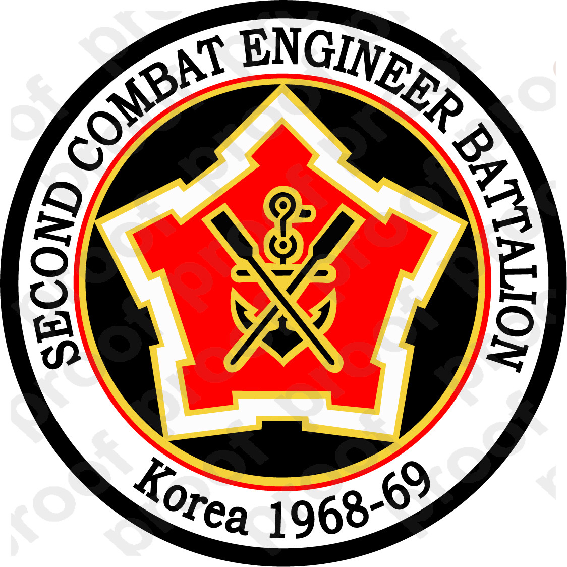 Sticker Us Army Unit 2nd Combat Engineer Battalion Korea M C Graphic Decals