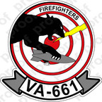 STICKER USN VA 661 FIRE FIGHTERS